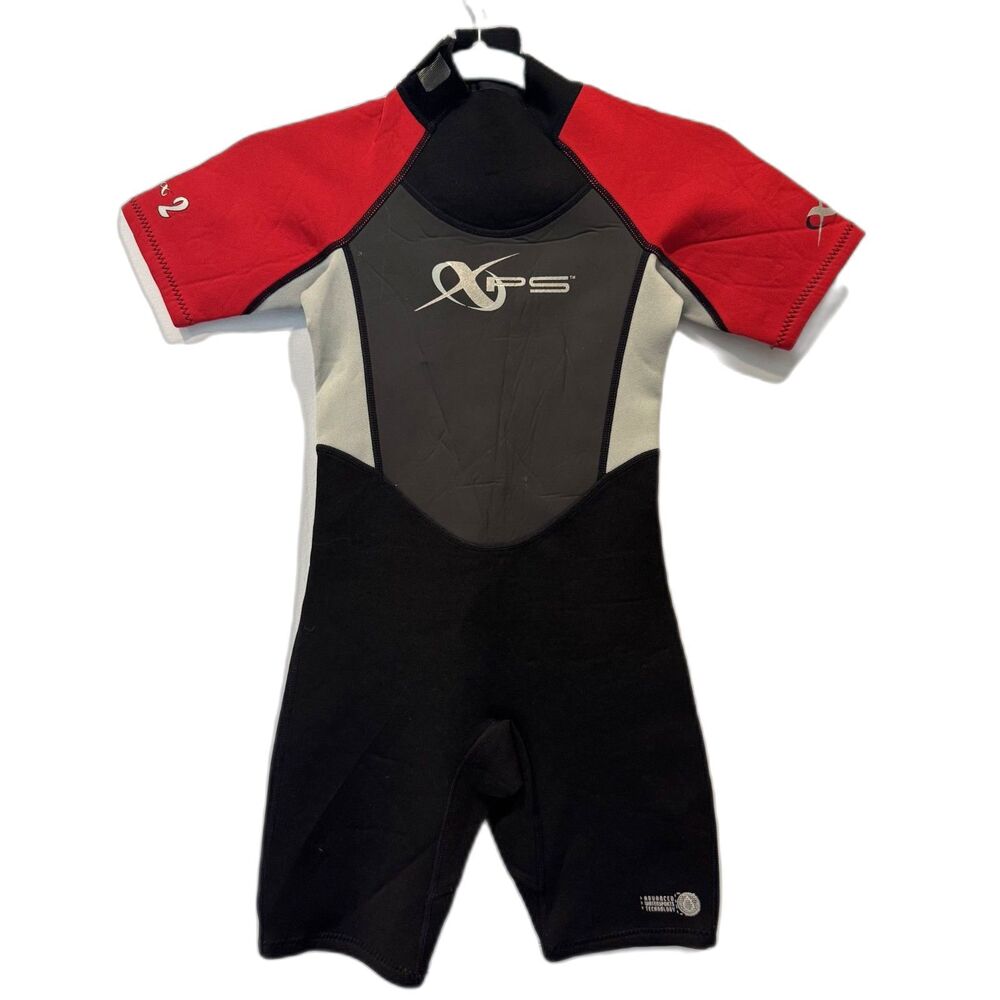 XPS Bass Pro Shorty Wetsuit Neoprene Red Black Water Sport Kids Youth sz Small